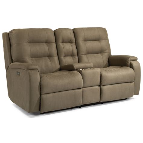 Next Day Shipping Black Reclining Loveseat With Console